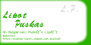 lipot puskas business card